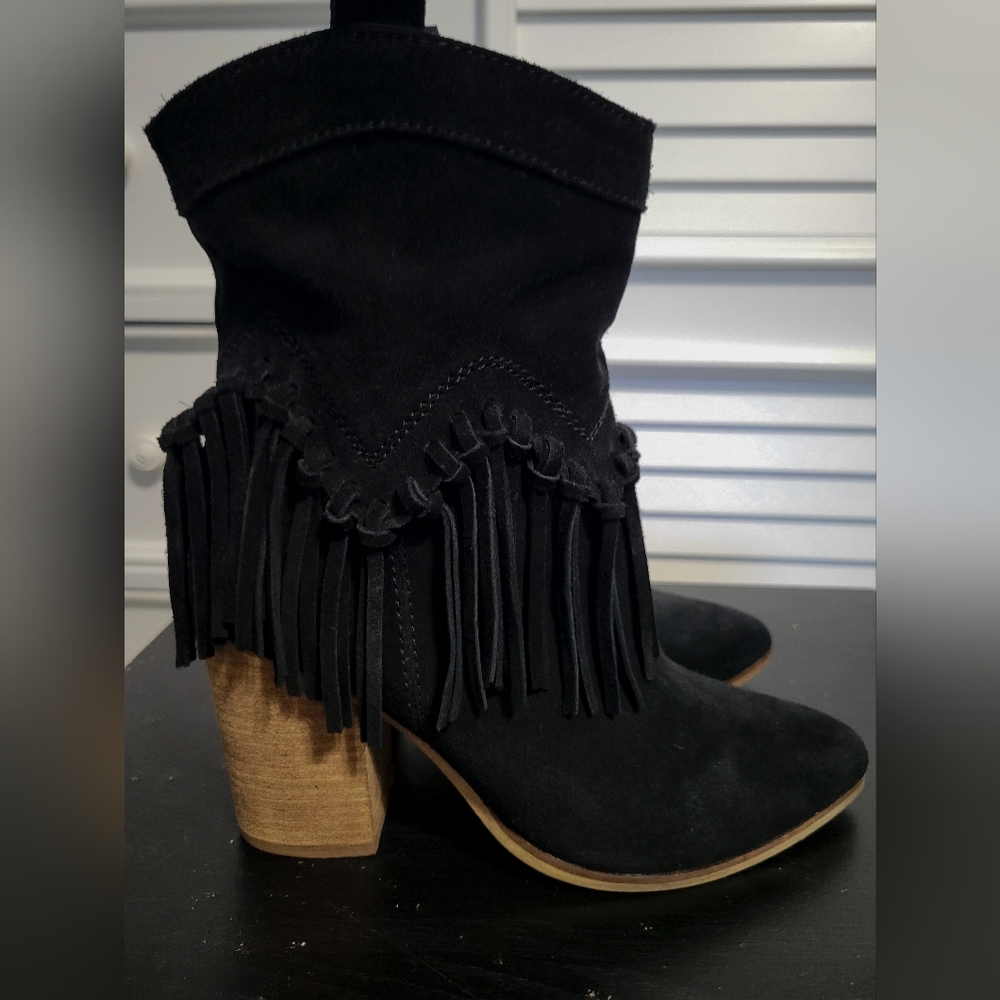 Aldo suede leather black boots